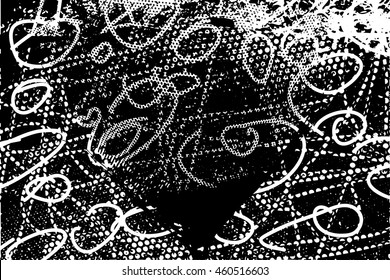 Background black and white texture vector with  nets and abstract light drawing
