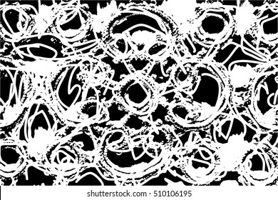 Background black and white texture vector with abstract  crochet, detail 
