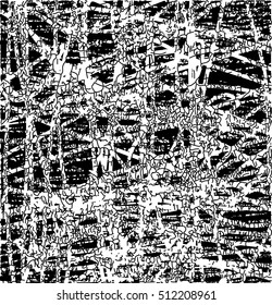 Background black and white texture vector with abstract drawing 
