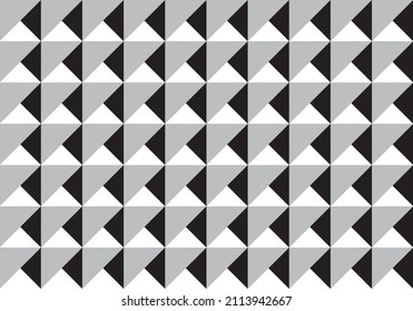 Background black and white triangle shape pattern.