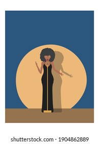 background of black woman singing jazz