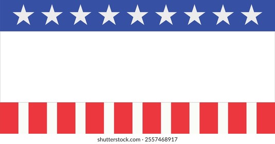 Background blank greeting card with america flag unique design