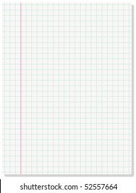 Background of blank paper sheet. Vector illustration.