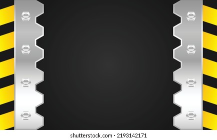 background blank space open gate metal strip with police line