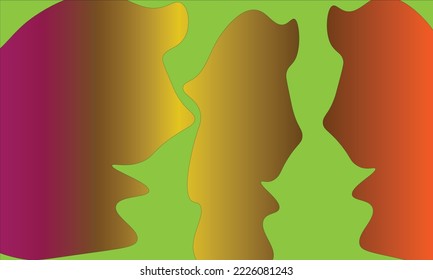 background blend of orange, yellow, light green, purple and dark brown