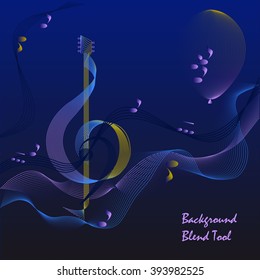 background blend tool blue, musical
