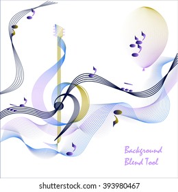 background blend tool white, musical