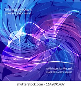 The background of the Blizzard is blue dark, the wave lines are light purple.