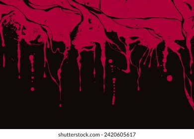Background with blood dripping drops and splashes