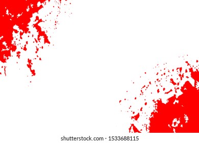 Background with bloody splashes. Abstract background. Abstract bright red blood for banner design. Vector graphic. Color stain. Vector sketch. Spray texture. Abstract blob. Healthcare concept