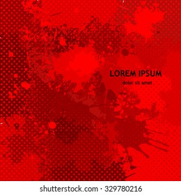 Background bloody spots of paint. Vector