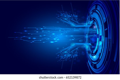 background blue Abstract digital technology vector