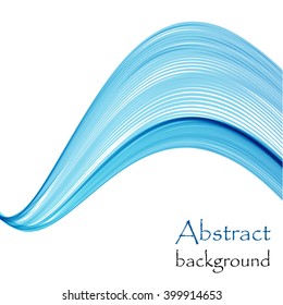 Background blue with abstract wave 