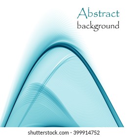 Background with blue abstract wave