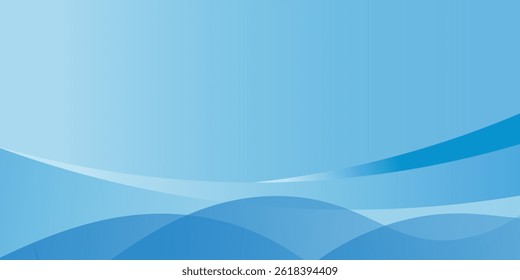 Fondo azul de onda abstracta con luz, diseño moderno . Eps 10
