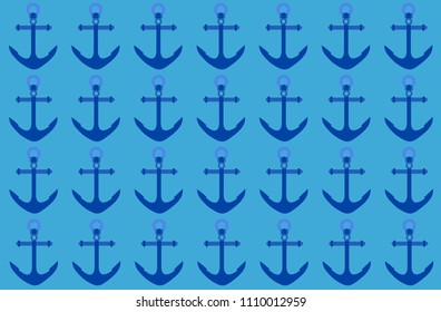 Background of blue anchors.