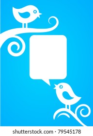 fondo con pájaros azules