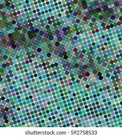Background of blue and black circles. Vector illustration.