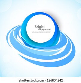 Background with blue circles. Abstract bright illustration