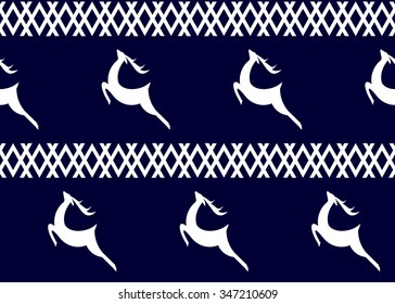 background of blue color with deer. 