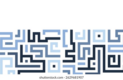 Background with blue colorful lines shapes abstract stylish mosaic flat design.