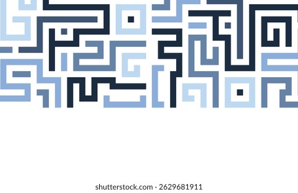 Background with blue colorful lines shapes abstract stylish mosaic flat design.