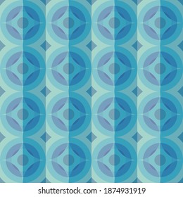 Background blue colors. Abstract geometric seamless pattern design. Blue color. Mosaic decorative structure. Vector illustration. 