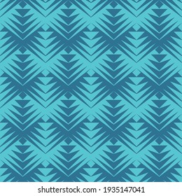 Hintergrundblaue Farben. Abstraktes geometrisches, nahtloses Musterdesign. Blau. Mosaik dekorative Struktur. Vektorgrafik. 