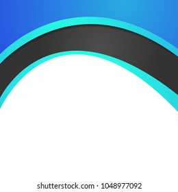 background blue curve overlap with space for text for design advertising brochure website flyer Vector pattern illustration