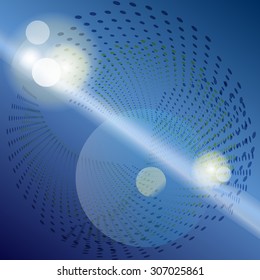 Background, blue, dots, transparency, light, overlay, space, vector, banner, illustration