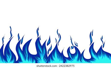 Hintergrund mit blauem Feuer. Perfekt für Bildschirmhintergründe, Buchumschläge, Poster, Banner, Werbung