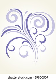 fondo con ilustración de patrón floral azul