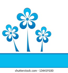 background with blue flowers
