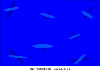fundo azul padrão geométrico abstrato . composição abstrata de flutuantes, ovais etéreos definido contra uma expansão azul tranquila
