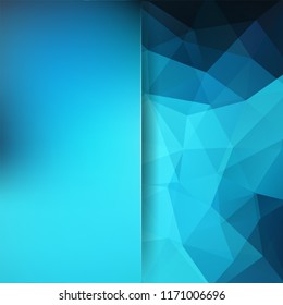 Background of blue geometric shapes. Blur background with glass. Colorful mosaic pattern. Vector EPS 10. Vector illustration