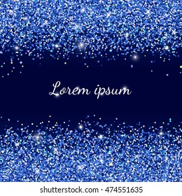 Background with blue glitter. Vector illustration