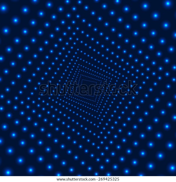 Background Blue Glowing Dots Vector Illustration Stock Vector (Royalty ...