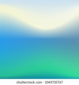 background in blue green tones and blurred waves