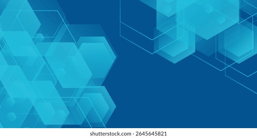 Background Blue hexagon pattern look like honeycomb vector illustration lighting effect graphic abstract good nice