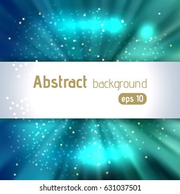 Background with blue light rays. Abstract background. Vector illustration