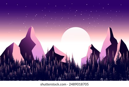 fondo azul luna estrella cielo