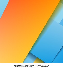 Background with blue paper layers