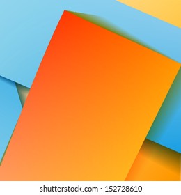 Background with blue paper layers