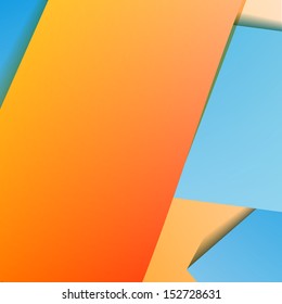 Background with blue paper layers