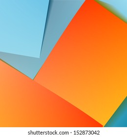 Background with blue paper layers