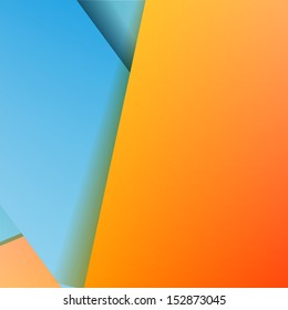 Background with blue paper layers