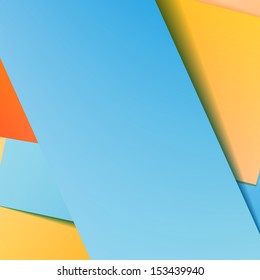 Background with blue paper layers