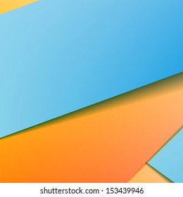Background with blue paper layers