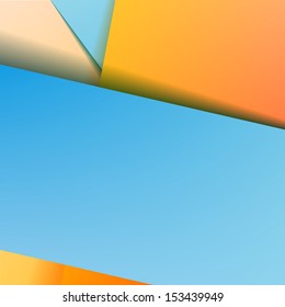 Background with blue paper layers