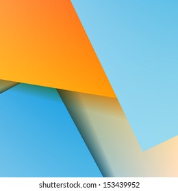 Background with blue paper layers